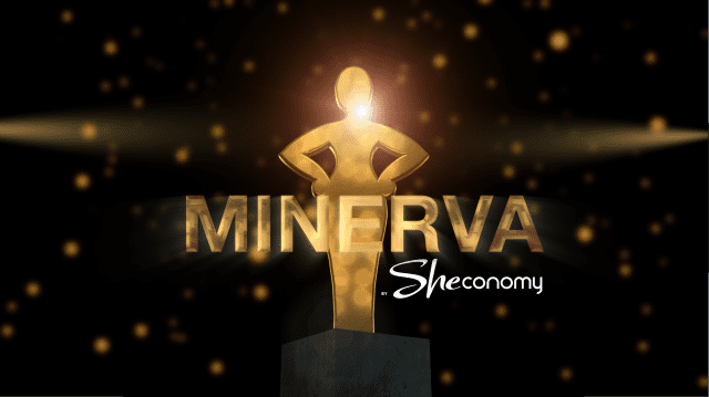 Minerva SHEconomy logo.