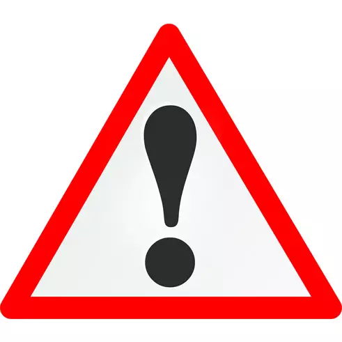 Verkehrstafel Achtung
